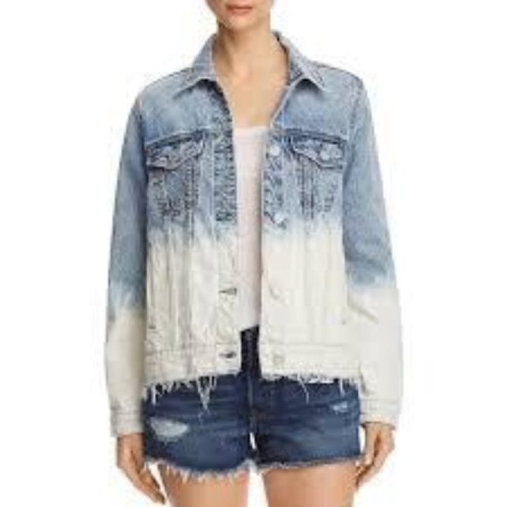 NEW Blank‎ NYC Raw Hem Dip Dye Jean Jacket XS